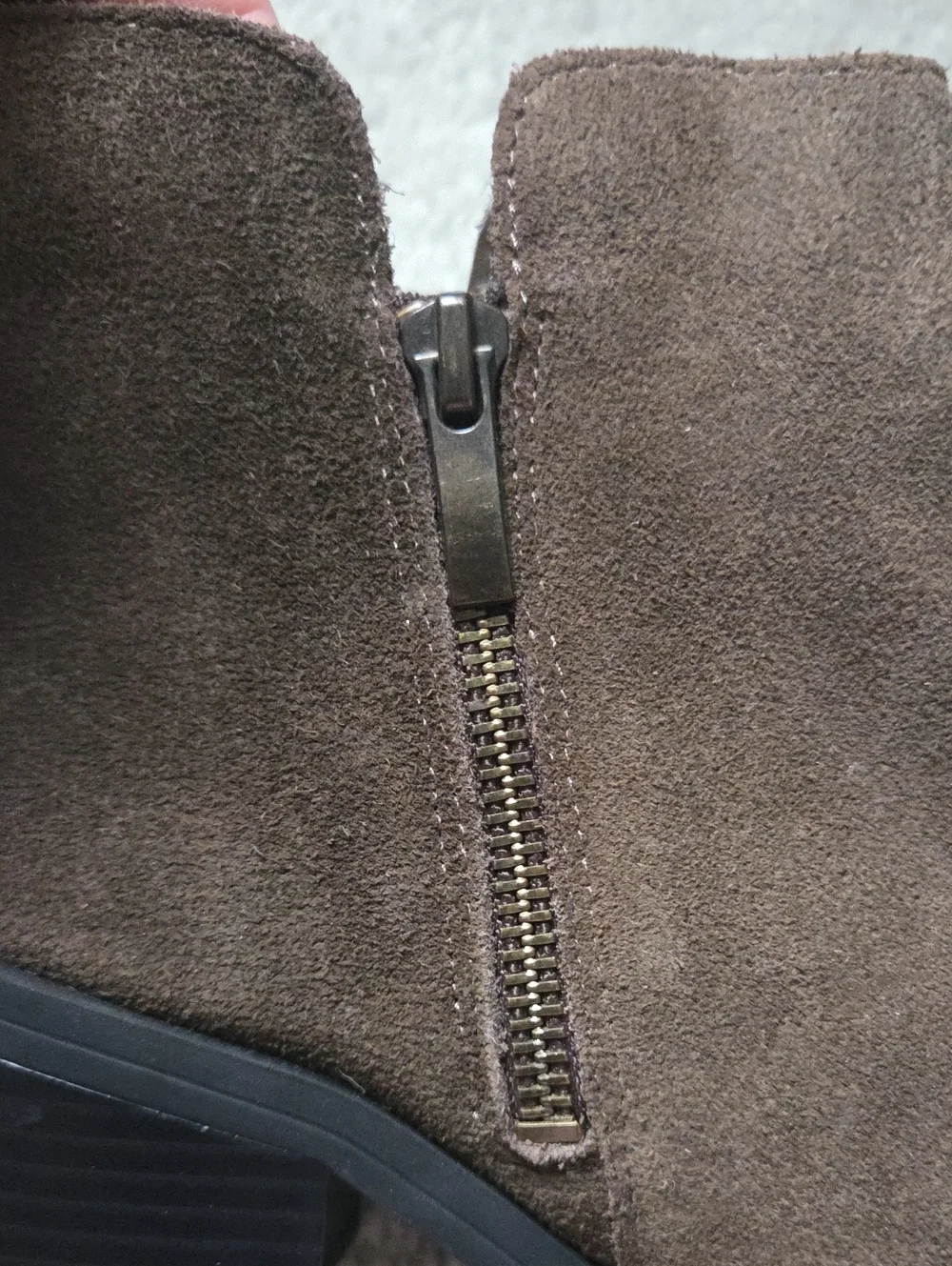 Steve Madden Safira Chocolate Suede Booties